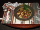 Caption: Bourbon Bacon Scallops...yum!