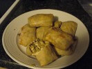 Caption: This picture is made with tofu, and no carrots.