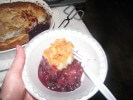 Caption: 4th of July blackberry cobbler