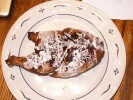 BBQ\'d split chicken topped with white BBQ sauce