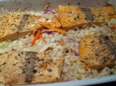 Photo of Oven Poached Salmon In Garlic Broth