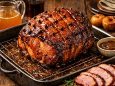 Cider-Soaked Baked Ham With Honey-Rum Glaze