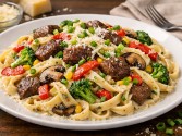 Steak Lover's Fettuccine Alfredo