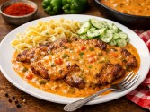 Pan-Fried Pork Steaks With Hungarian Gravy