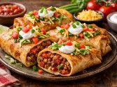 Ground Beef Chimichangas Ground Beef Chimichangas