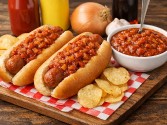 Hot Dog Meatless Coney Island Sauce
