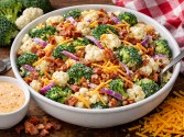 Bacon Broccoli Cauliflower Salad