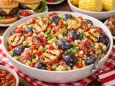 Patriotic Grilled Potato Salad
