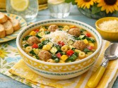 Italian Wedding Soup With Summer Squash And Pasta