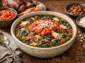Creole Callaloo With Roasted Red Pepper Rouille