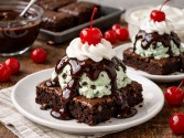 Brownie Hot Fudge Sundaes