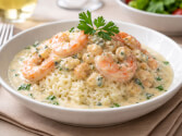 Pacific Northwest Shrimp In Oregon Blue Cheese Sauce