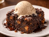 Chocolate-Irish Bread Pudding With Guinness Stout Ice Cream