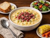 Hearty Potato Soup With Irish Cheddar And Corned Beef