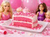 Barbie's Pretty Pink Easy-Bake Oven Cake