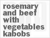 Get The Recipe For Rosemary and Beef with Vegetables Kabobs