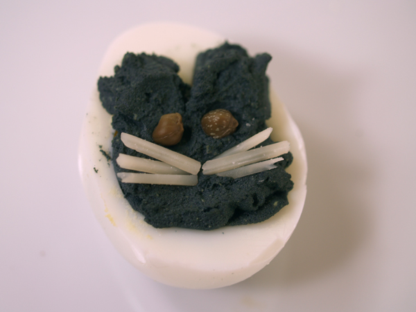 black cat deviled eggs