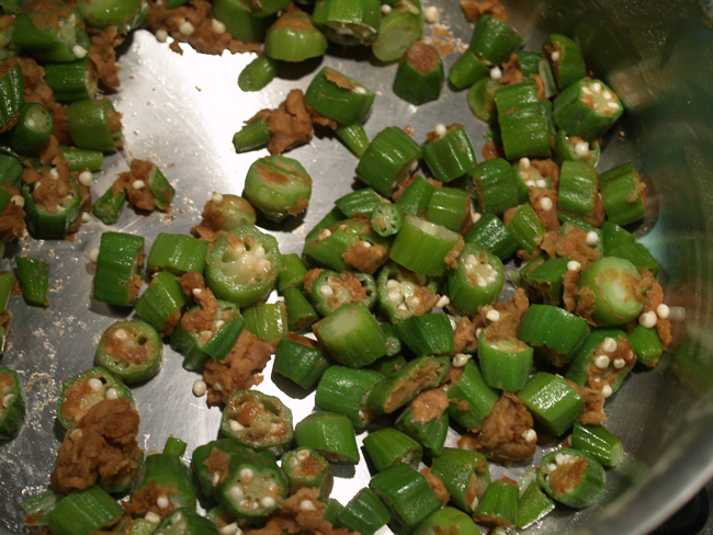 Flour with the okra
