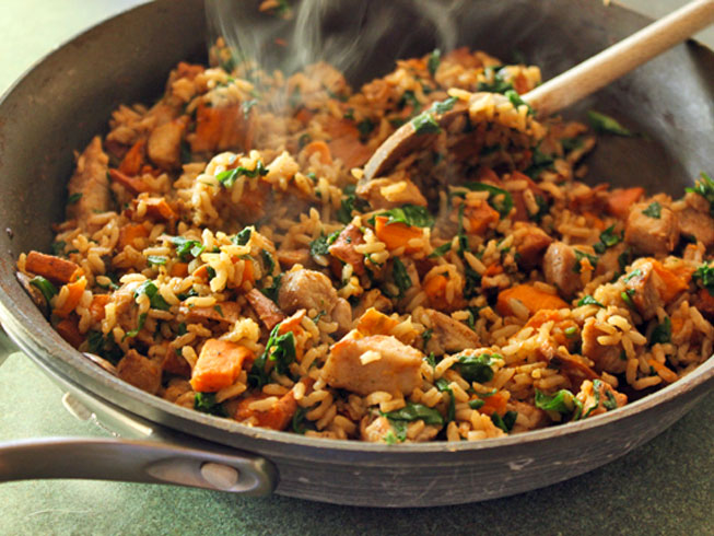 Pork and Sweet Potato Fried Rice
