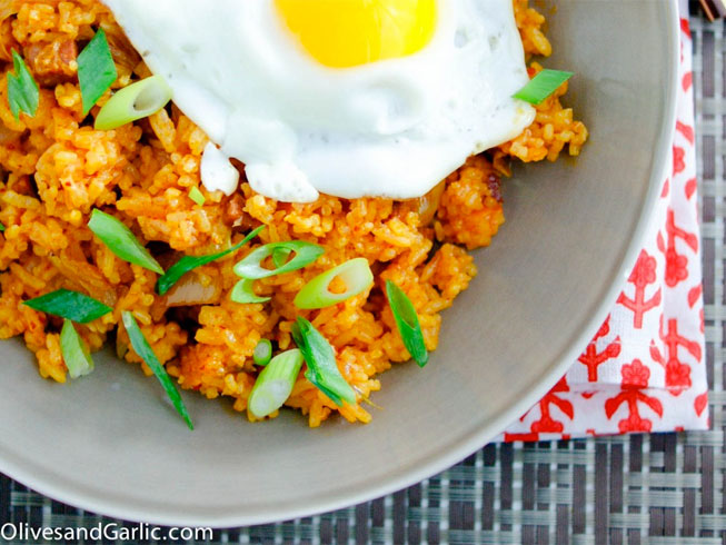 Kimchi Fried Rice with Egg