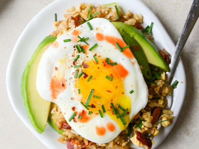 Breakfast Fried Brown Rice