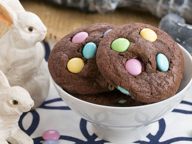 Easter Candy Brownie Cookies 