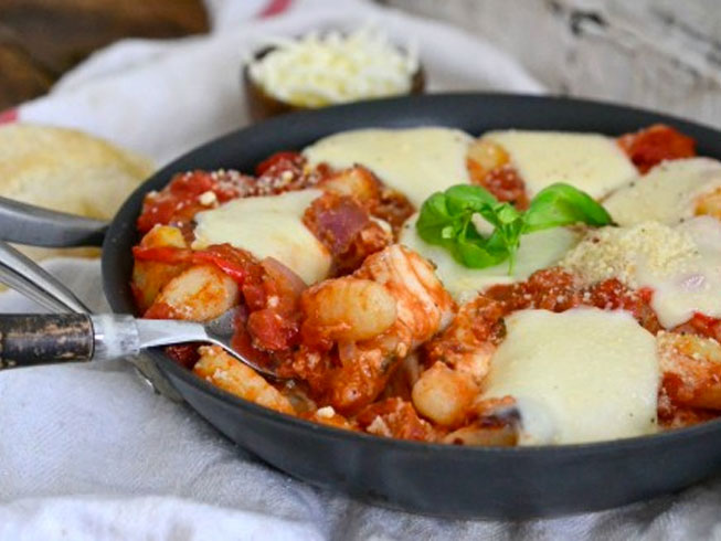 Cheesy One Skillet Gnocchi