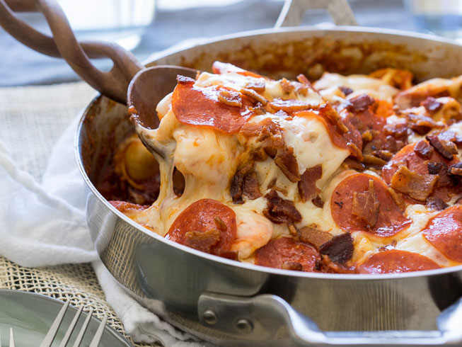 Meat Lover’s Tortellini Skillet