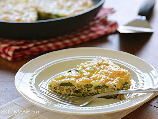 Asparagus and Swiss Cheese Frittata