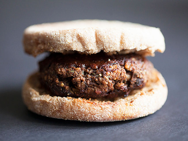 Lentil Tamarind Barbecue Burgers with Chickpea Fries