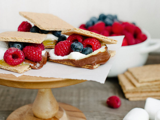 Coconut Jam Berry S'mores