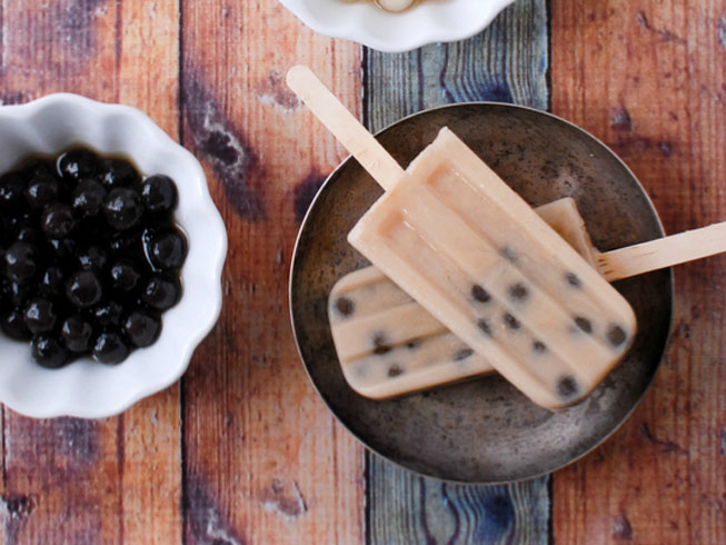 Chai-Coconut Milk Boba {Bubble Tea} Popsicles