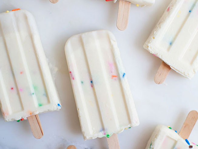 Funfetti Cake Batter Popsicles