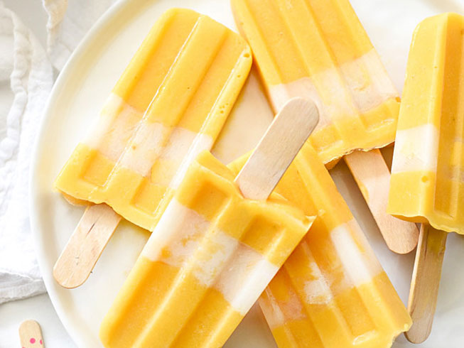 Dreamy Creamy Mango Pops