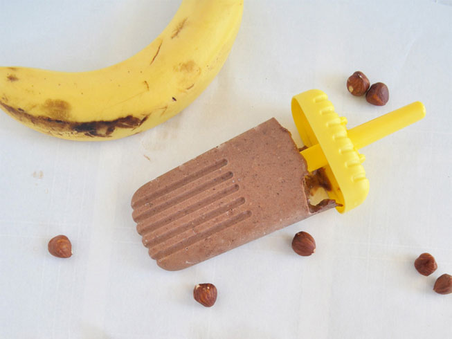 Banana Nutella Popsicles