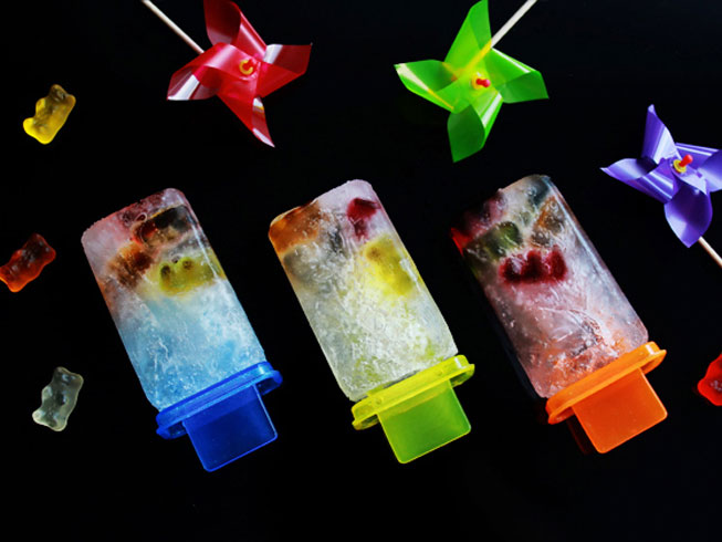 Gummy Bear and Sprite Popsicles