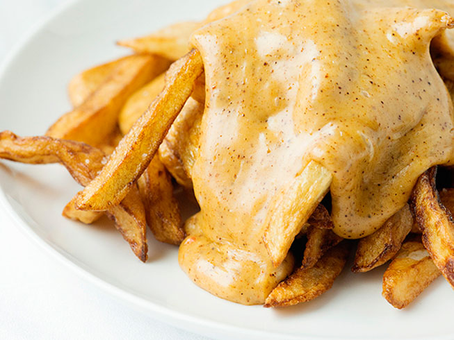 French Fries with Nacho Cheese Sauce