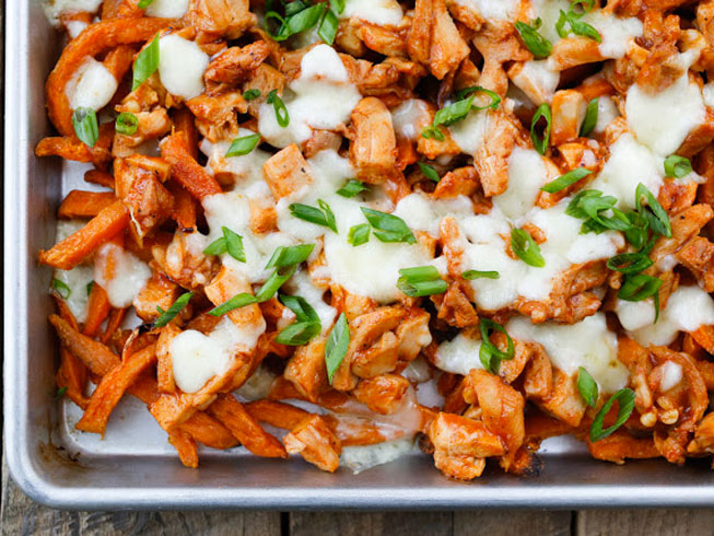 BBQ Chicken and Cheese Curd Fries