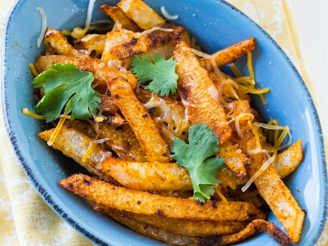 Spicy Baked Jicama Fries