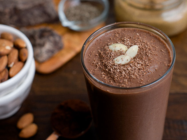 Dark Chocolate Almond Butter Smoothie