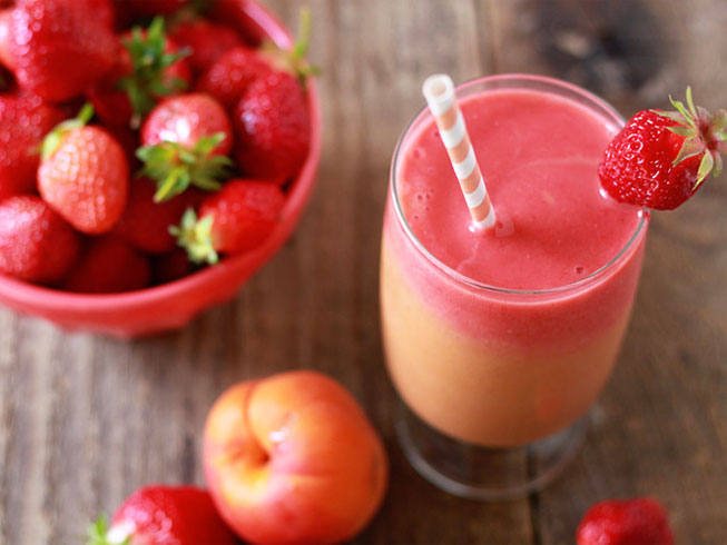 Strawberry Apricot Sunrise Smoothie