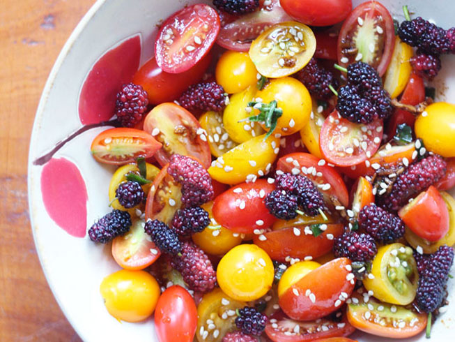 Cherry Tomato & Mulberry Salad