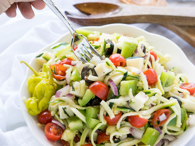 Antipasto Zoodle Salad