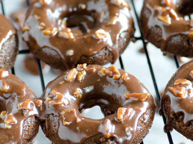Texas Sheet Cake Donuts (Baked)