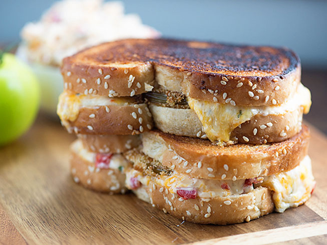 Fried Green Tomato and Pimento Cheese Sandwich