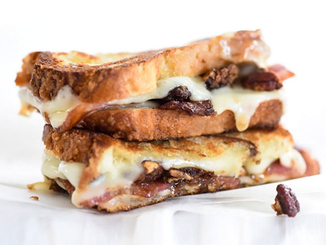 Brown Sugar Pecans and Sweet Bacon with Havarti Grilled Cheese