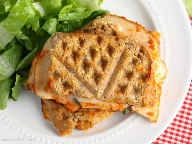 Caprese Grilled Cheese Sandwich with Chicken