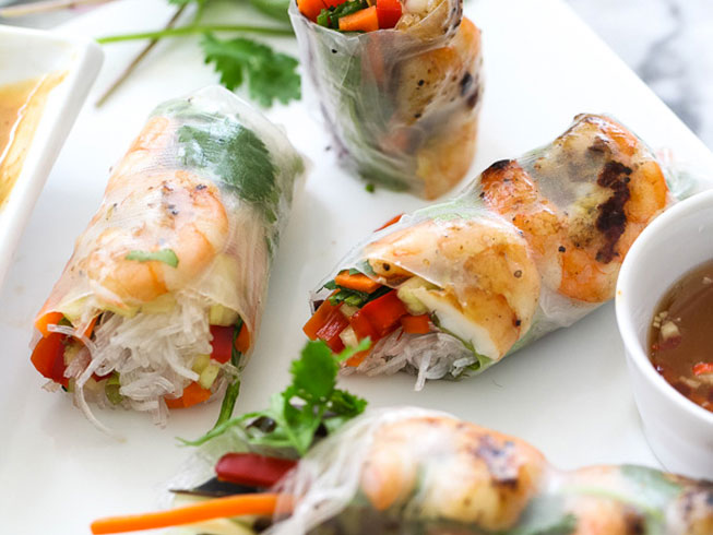Grilled Shrimp Vietnamese Spring Rolls