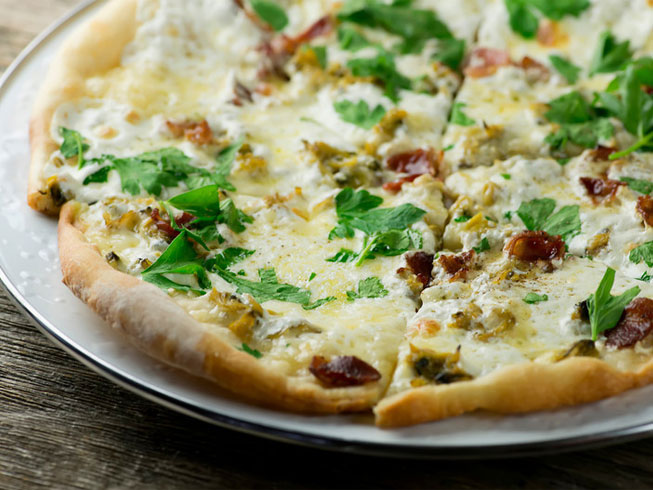 Bacon and Clam Pizza