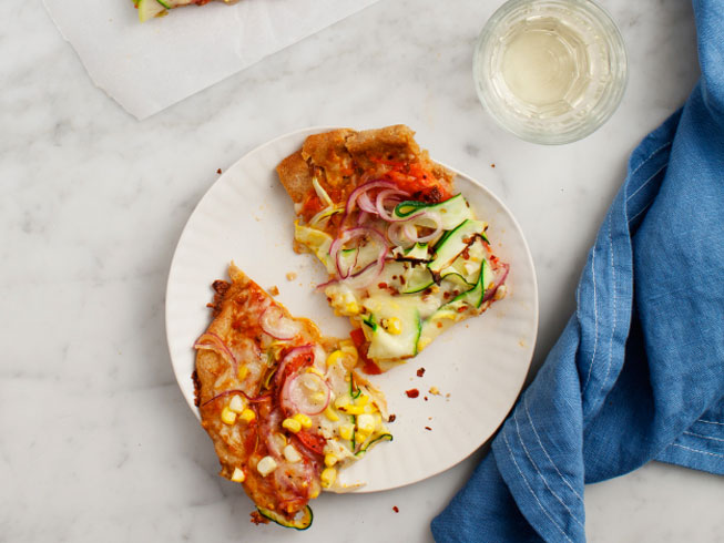 Summer Squash Vegetable Pizza